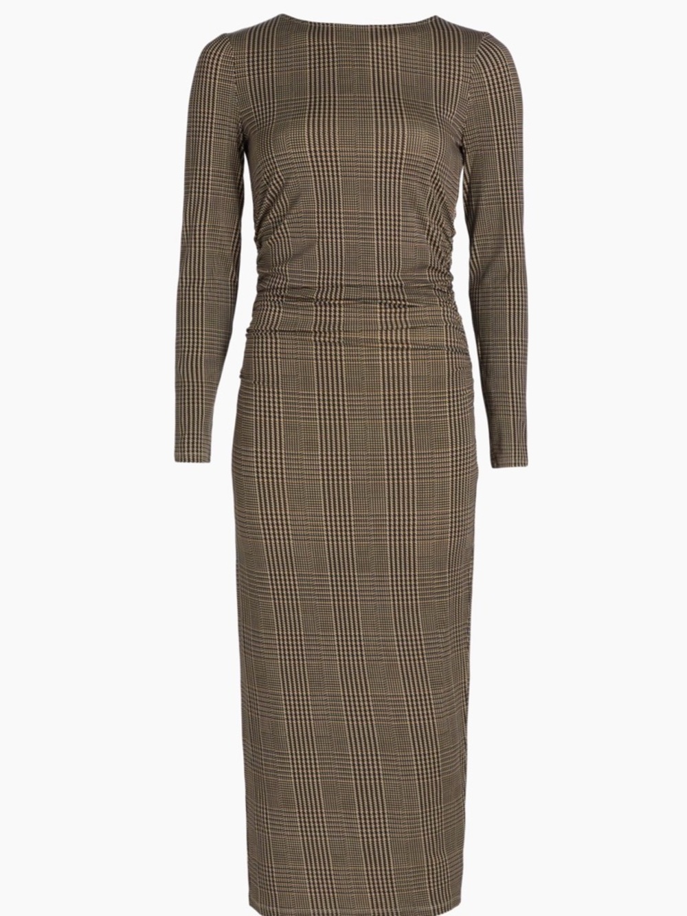 Veronica Beard Charissa stretch Jersey houndstooth midi dress